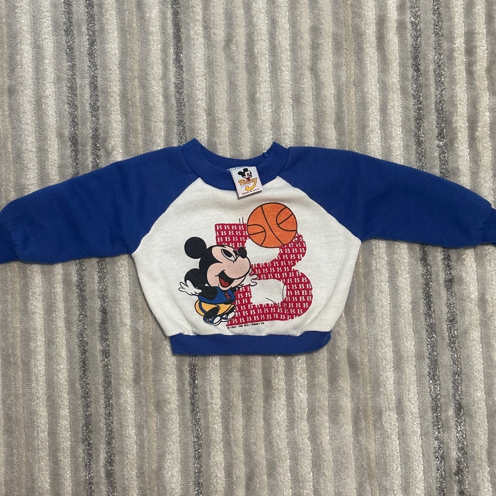 Vintage Disney Baby Mickey Basketball Sweatshirt